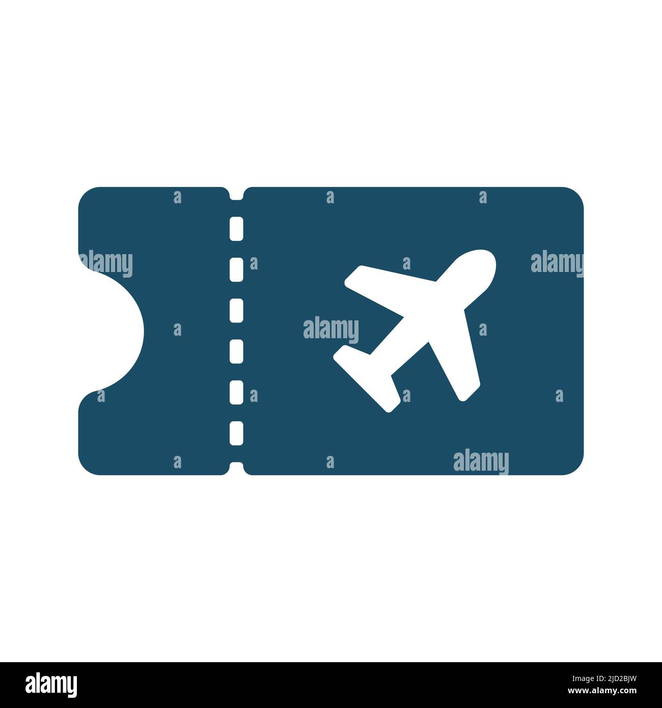 Icône de billet de vol plat bleu foncé de haute qualité. Pictogramme ...