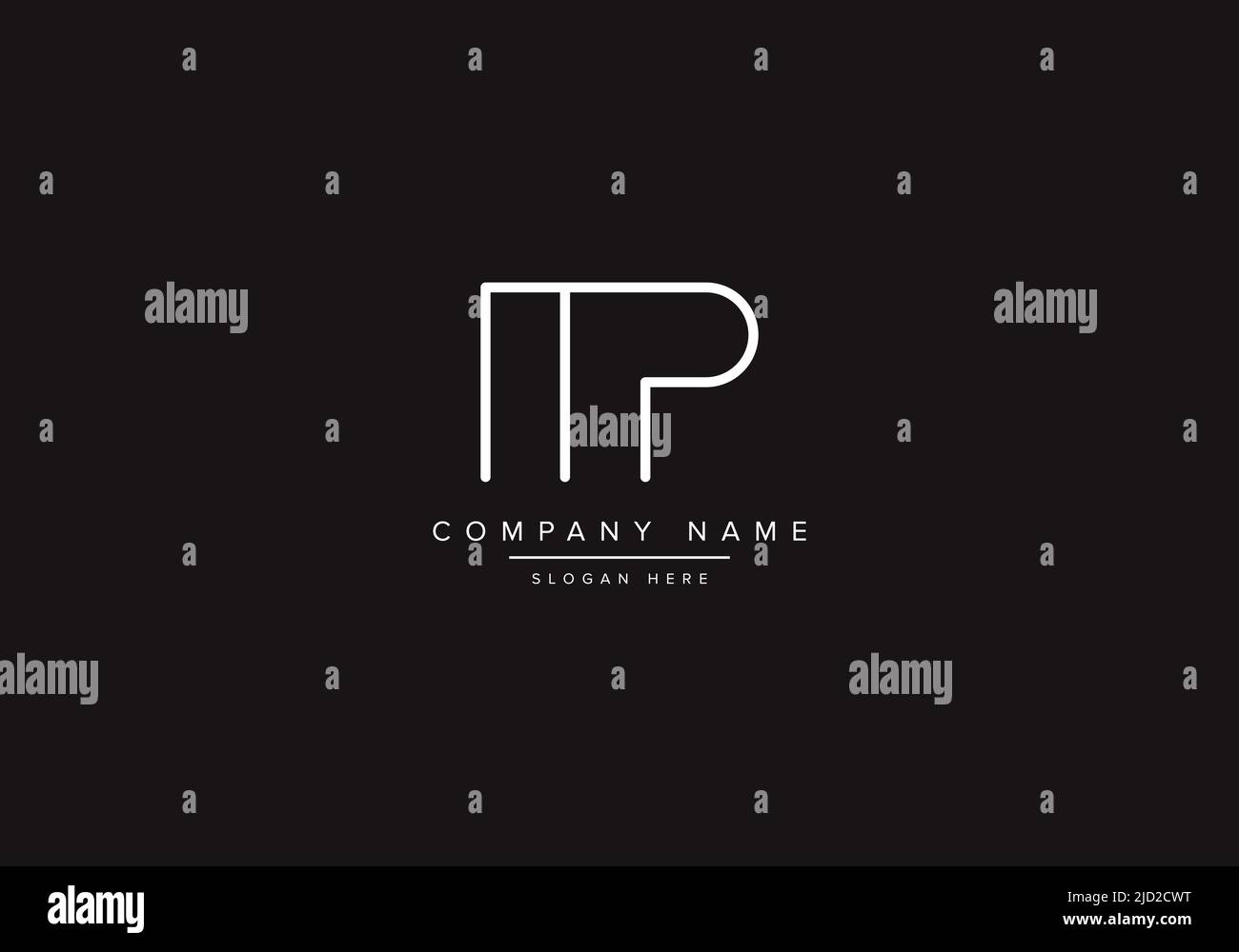 Lettre alphabet icône logo MP Illustration de Vecteur