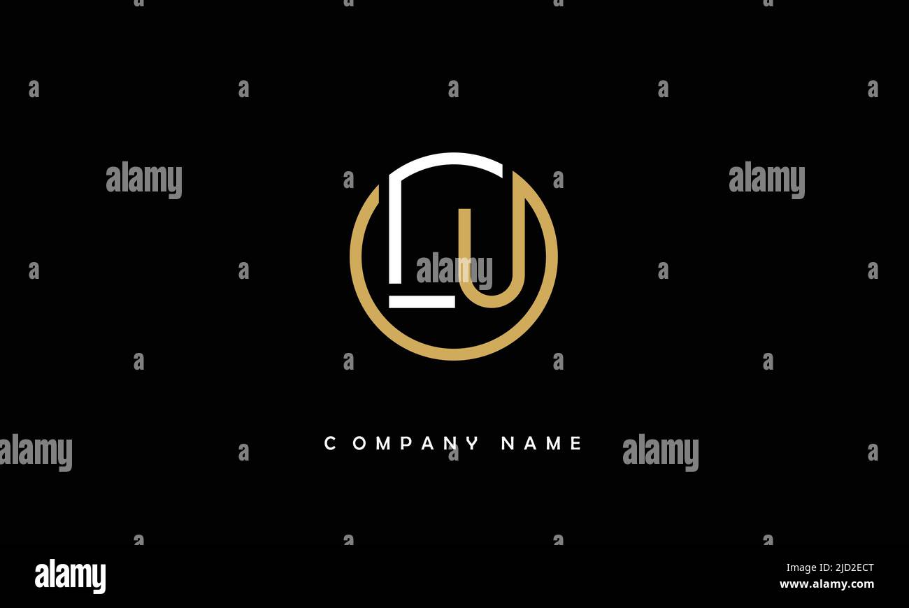 Lu, UL lettres abstraites logo Monogramme Illustration de Vecteur