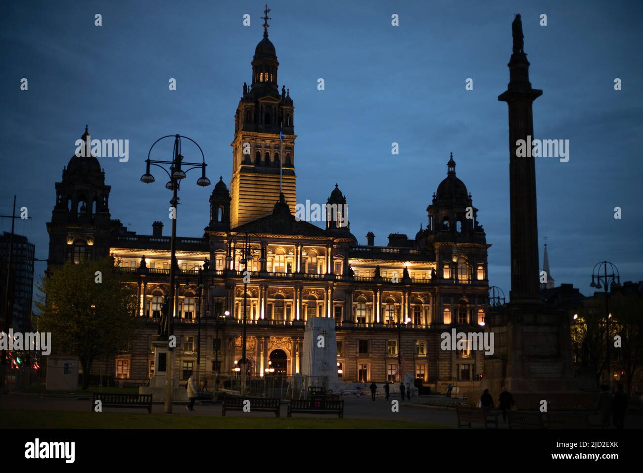 City Chambers à George Square, Glasgow, Écosse, 11 avril 2022. N55°51,695' W4°15,060' Banque D'Images