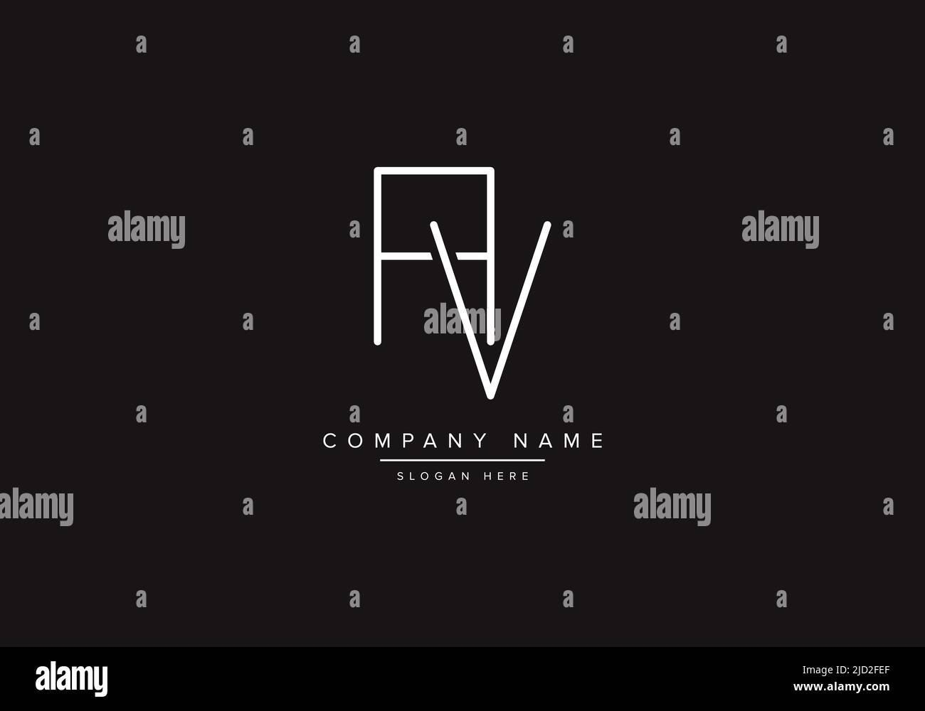 Modèle d'illustration vectoriel de design de logo AV. Illustration de Vecteur