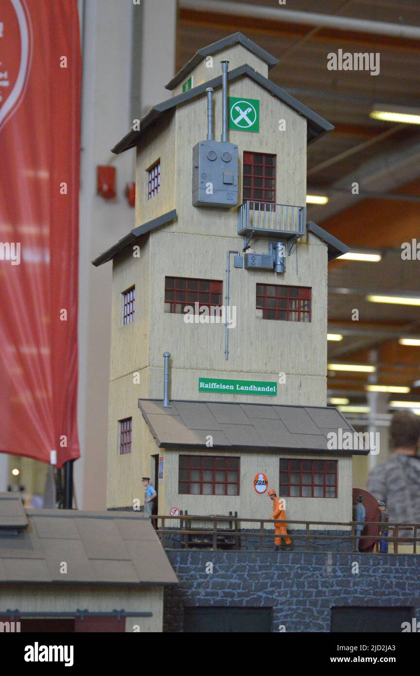 Modèle d'un bâtiment de stockage. Salon de l'immeuble modèle à Bad Salzuflen 2022 Banque D'Images