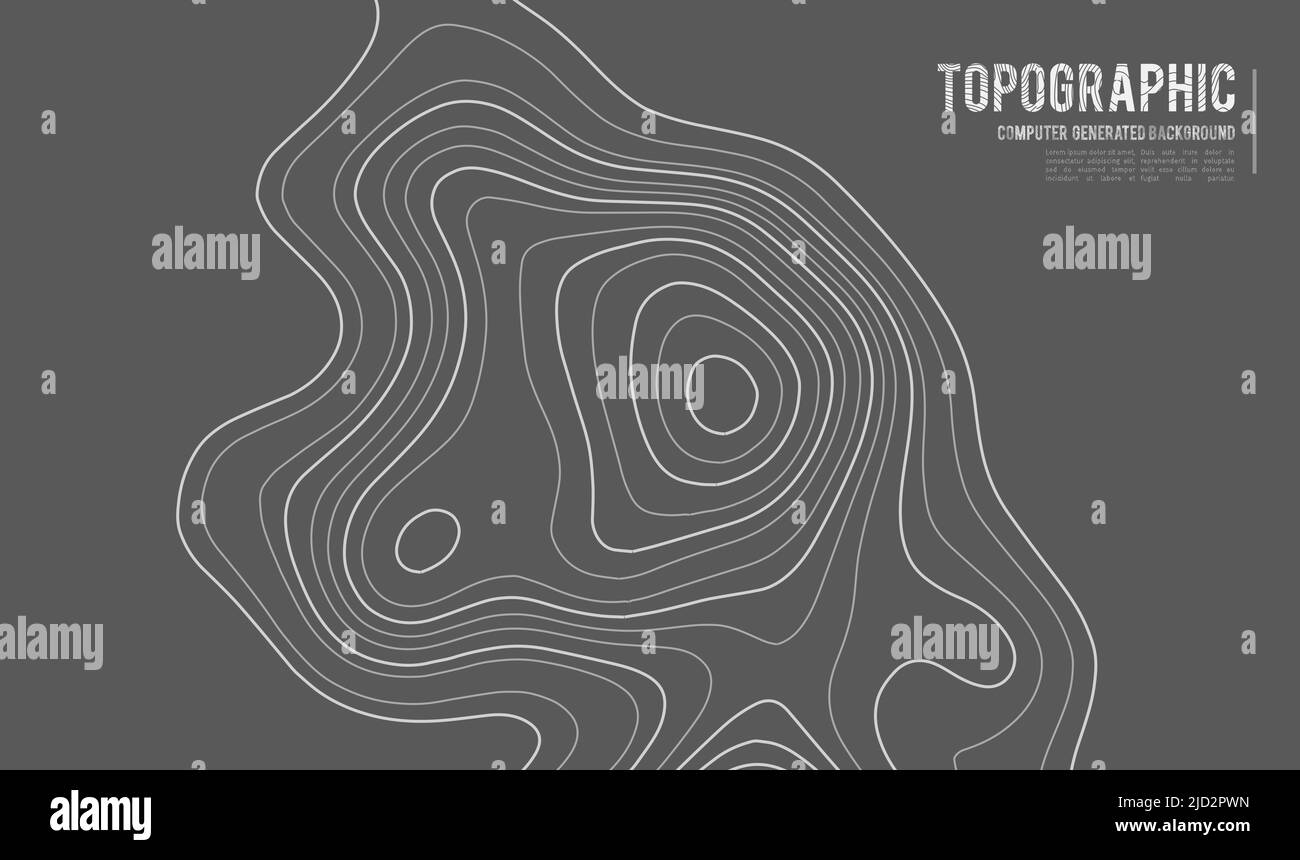 Les contours gris vector de la topographie. La montagne d'illustration vectorielle, la topographie géographique. Texture motif topographique. Site sur un terrain terrain vecteur Illustration de Vecteur