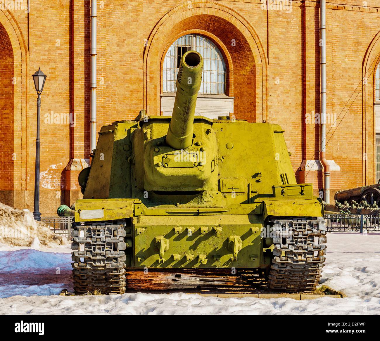 Artillerie soviétique automotrice de 152 mm ISU 152 Banque D'Images