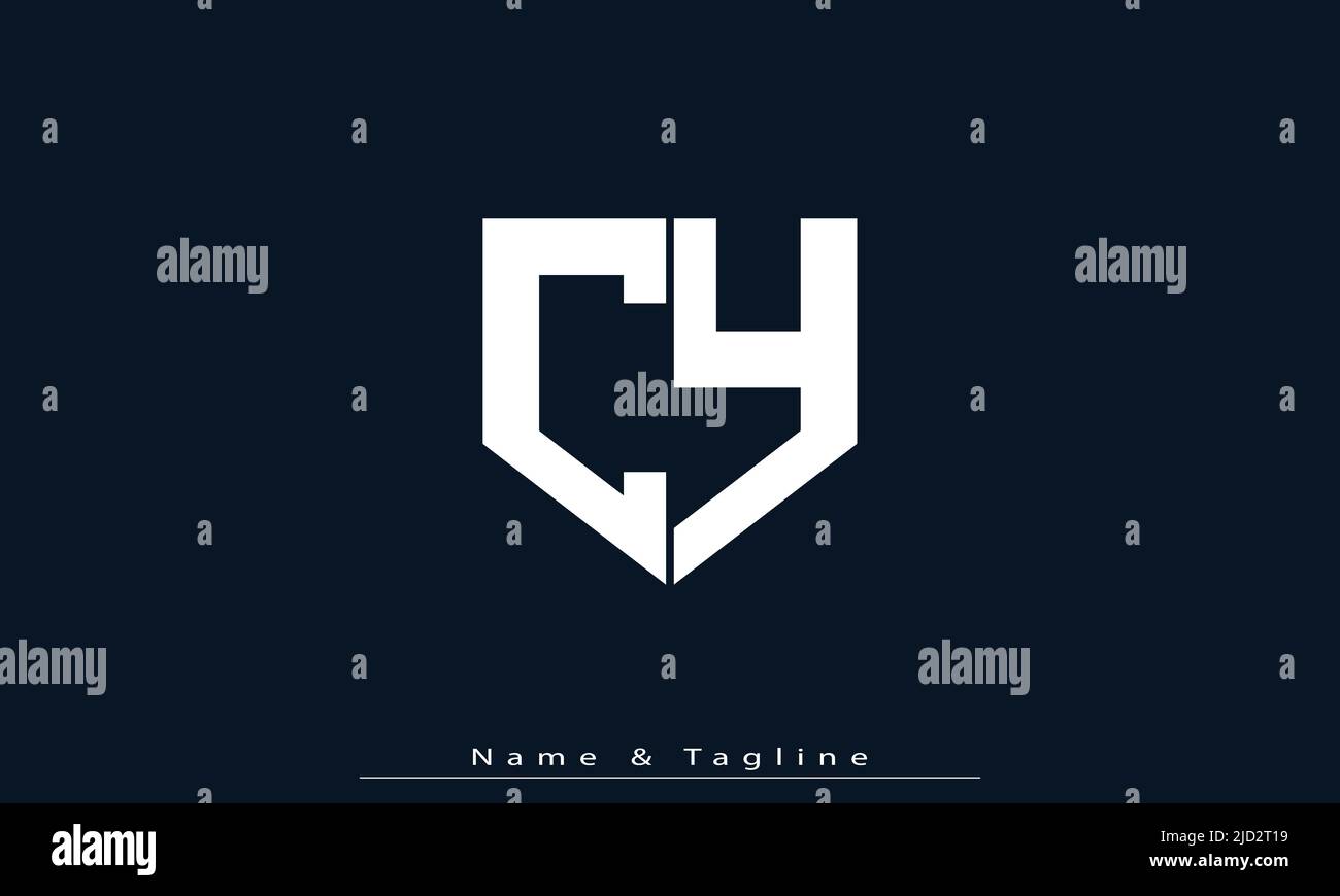 Lettres de l'alphabet initiales Monogram logo CY , YC Illustration de Vecteur