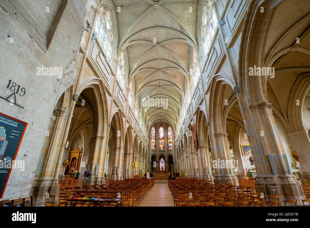 Cathédrale Saint Louis de Blois. Blois est une commune française, située dans le département de Loir-et-cher et la capitale du pays, dans le centre-ville de Val-de-Loire. Banque D'Images