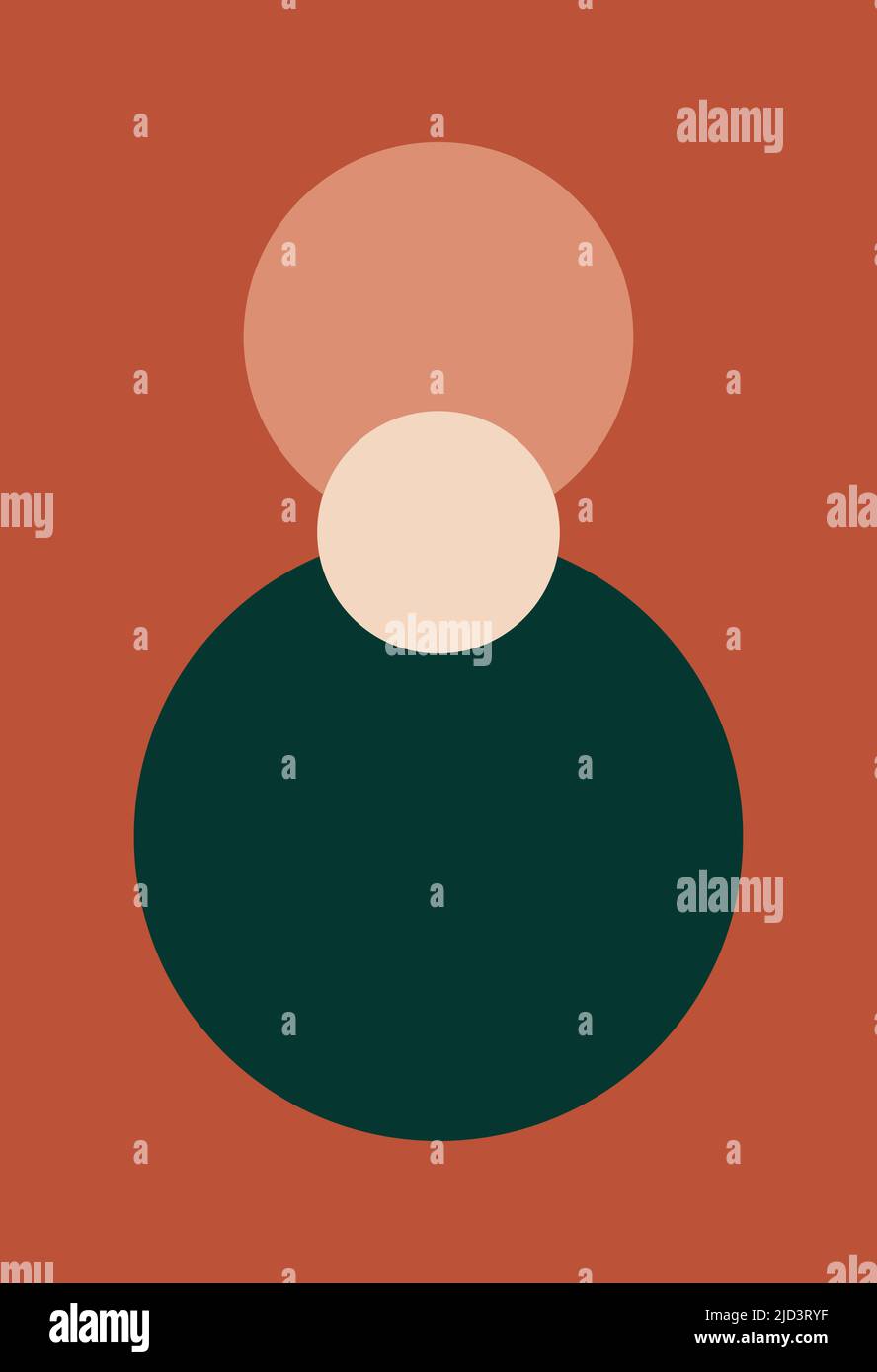 Art mural, arrière-plan minimaliste de l'art abstrait. Conception abstraite. Formes diverses. Graphiques vectoriels isolés d'art moderne. Cadres géométriques minimalistes. Bo Illustration de Vecteur