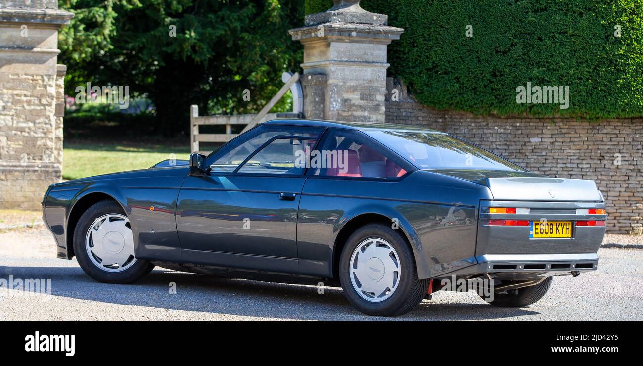 1988 Aston Martin V8 Vantage Zagato en gris javelin Banque D'Images