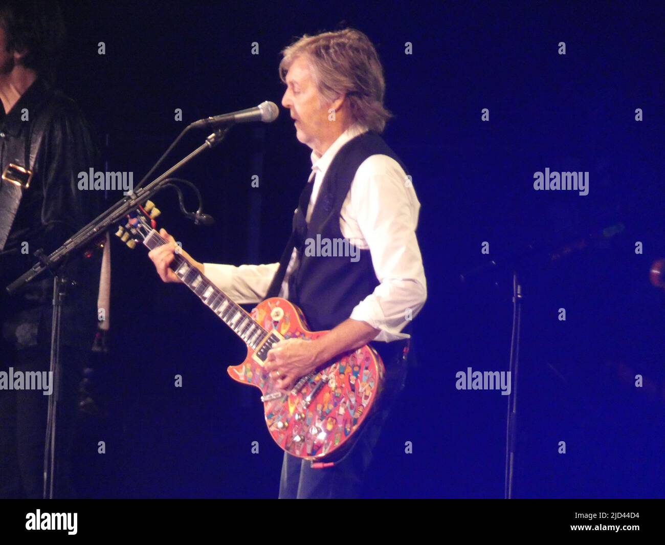 Met Live Stadium à Meadowlands, Rutherford, NJ, États-Unis. 16 juin 2022. Paul McCartney a fait son tour « Got Back 2022 » au stade met Life du New Jersey pour un concert de soirée d'anniversaire qui rappelle les autres. Crédit : ©Julia Mineeva/EGBN TV News/Alay Live News Banque D'Images