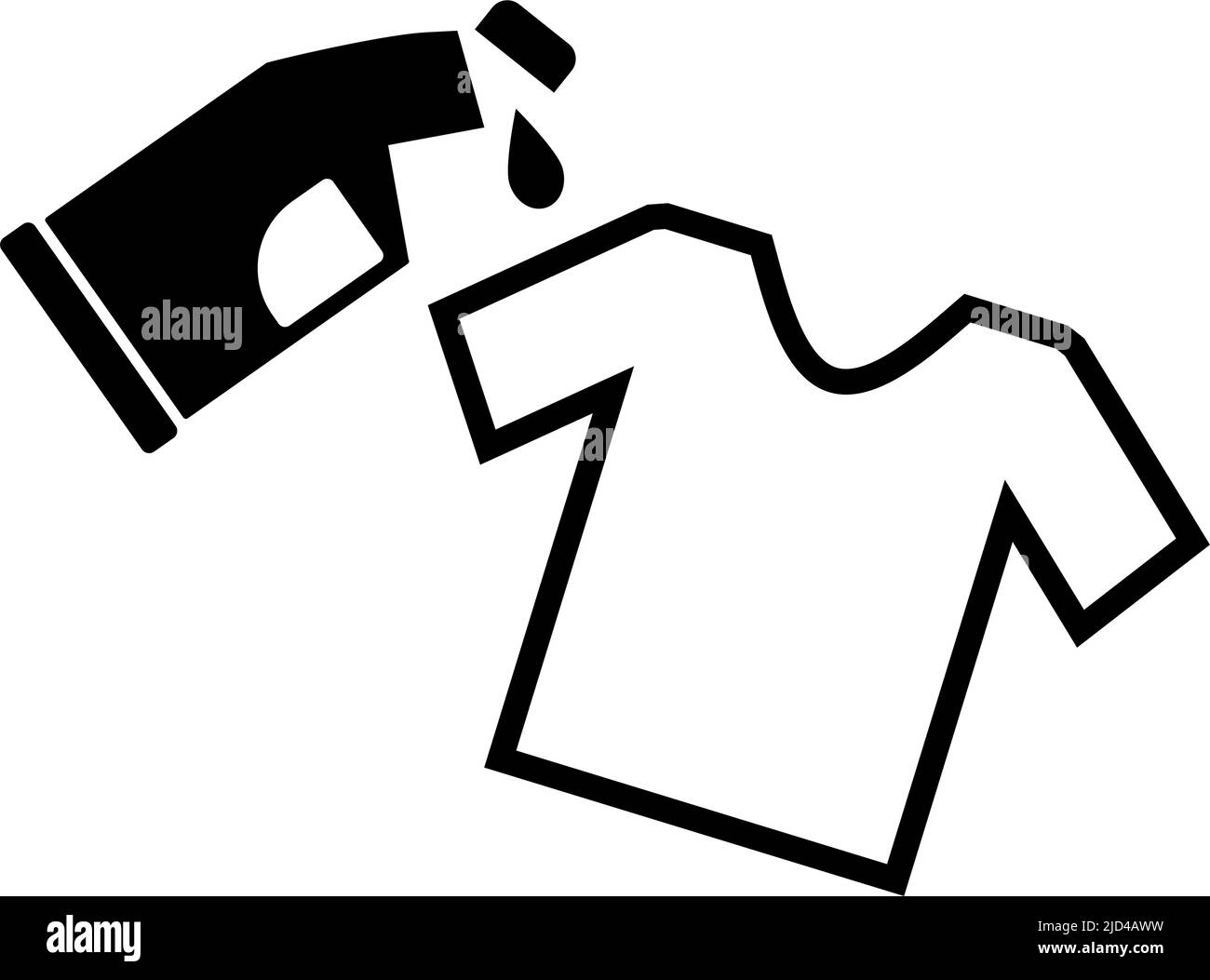 Du détergent est appliqué sur le t-shirt. Vecteur modifiable. Illustration de Vecteur Du détergent est appliqué sur le t-shirt. Vecteur modifiable. Illustration de Vecteur