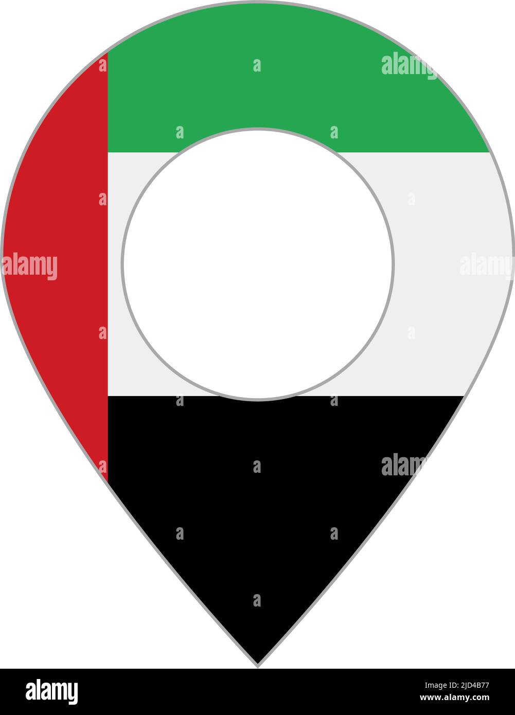 Code PIN du drapeau des Émirats arabes Unis. Vecteur modifiable. Illustration de Vecteur