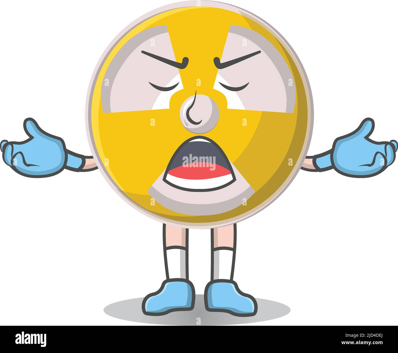 Radioactif mignon Angry design personnage, design vecteur illustrateur. Illustration de Vecteur