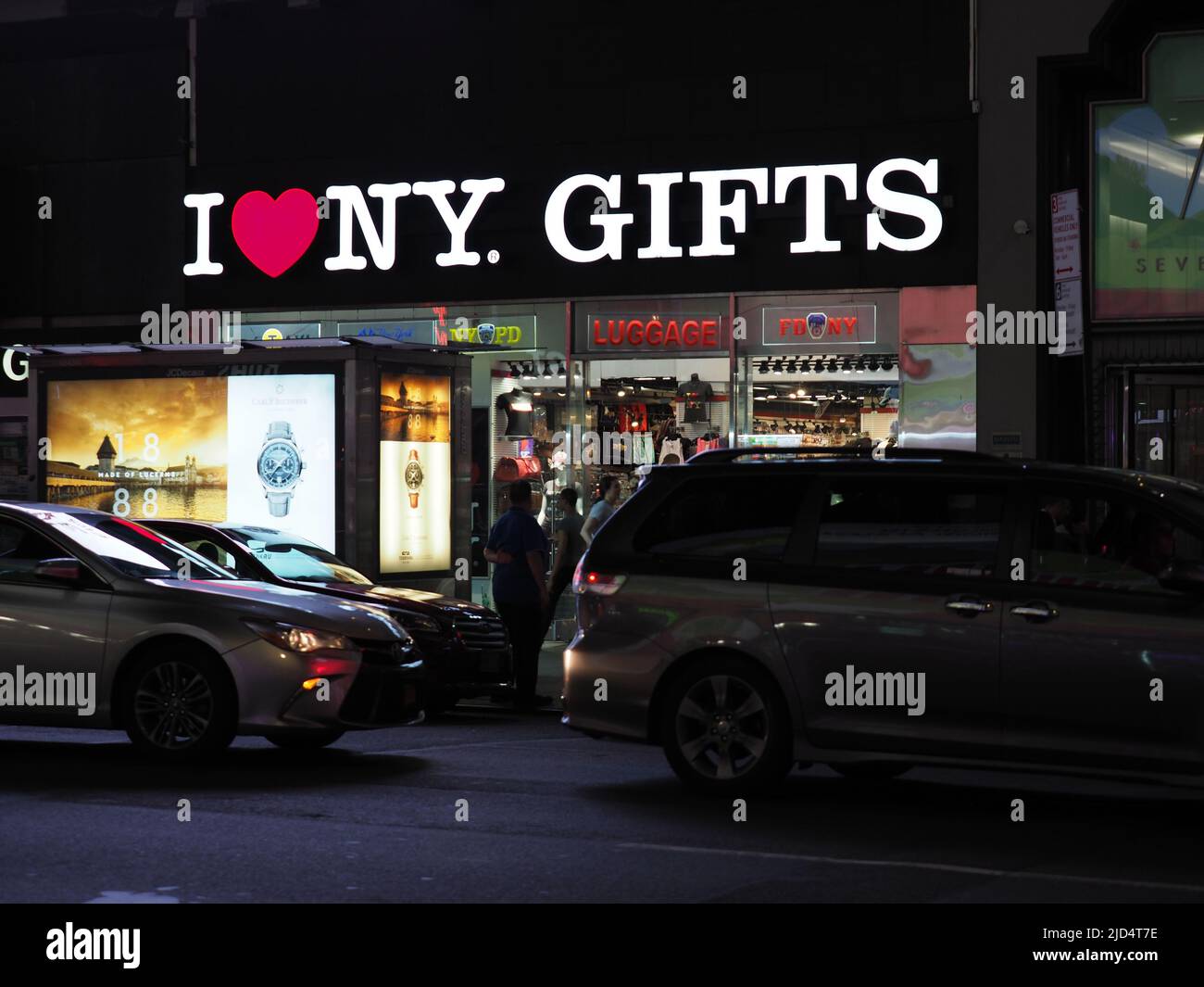 Image d'une boutique de souvenirs près de Times Square. Banque D'Images