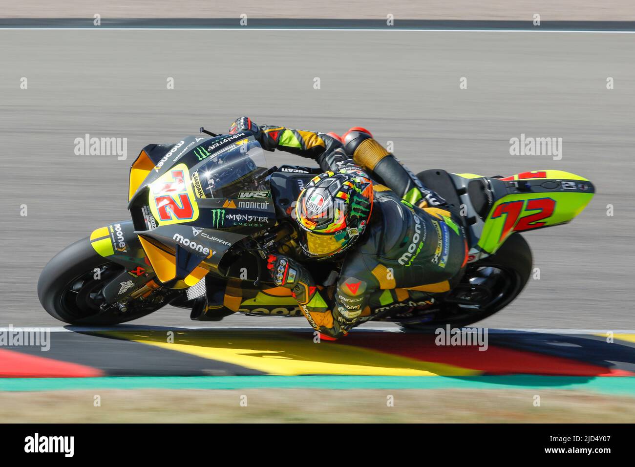 Hohenstein Ernstthal, Allemagne. 18 juin 2022. MotoGP Liqui Moly Motorrad Grand Prix Deutschland au circuit Sachsenring, Hohenstein-Ernstthal, Allemagne. Photo: #72 Marco Bezzecchi (ITA) de Mooney VR46 Racing Team au cours de la troisième séance d'entraînement crédit: Piotr Zajac/Alay Live News Banque D'Images
