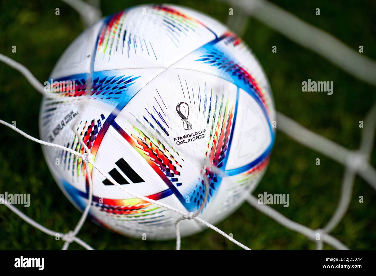 Adidas Qatar coupe du monde de la FIFA 2022 al Rihla ballon de match officiel Banque D'Images