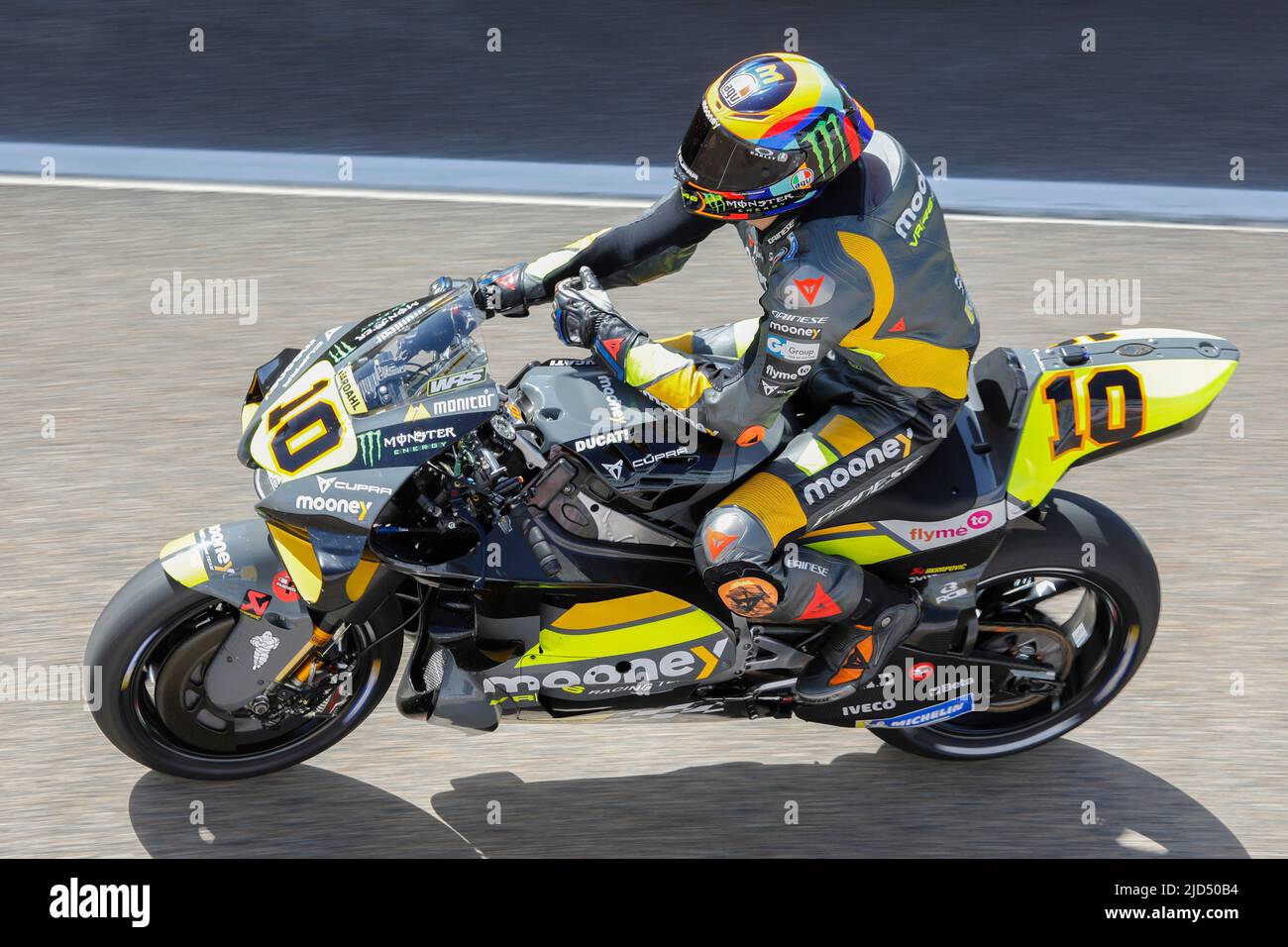 Hohenstein Ernstthal, Allemagne. 18 juin 2022. MotoGP Liqui Moly Motorrad Grand Prix Deutschland au circuit Sachsenring, Hohenstein-Ernstthal, Allemagne. Photo: #10 Luca Marini (ITA) de Mooney VR46 Racing Team au cours de la troisième séance d'entraînement crédit: Piotr Zajac/Alay Live News Banque D'Images