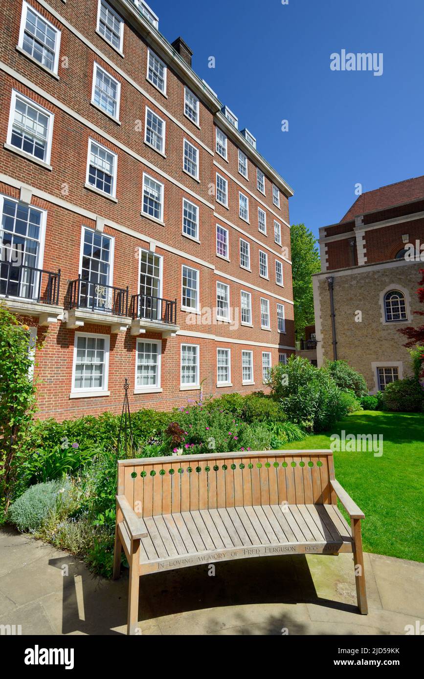 Pump court et Elm court Gardens, Middle Temple Lane, quartier juridique du Temple, City of London, Royaume-Uni Banque D'Images