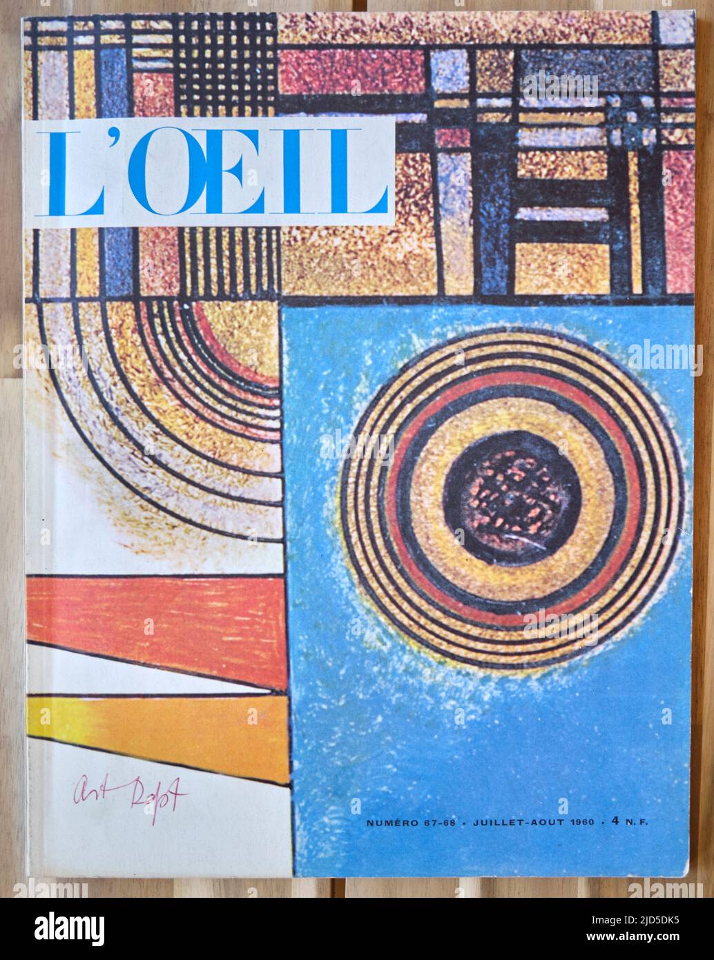 Couverture d'un ancien magazine d'art français l'oeil 1950s Banque D'Images