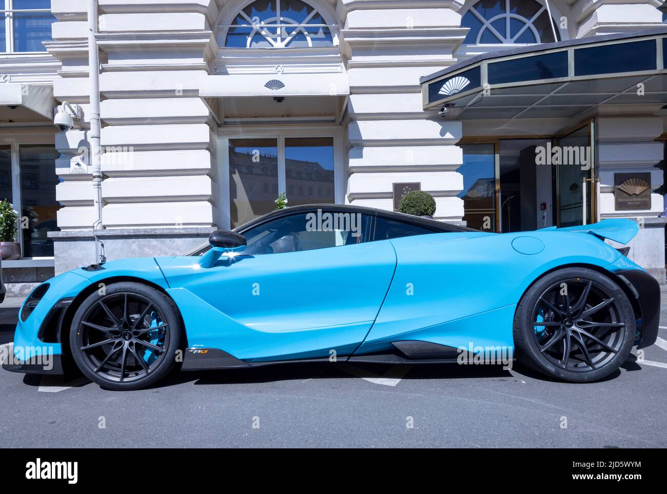 McClaren 765LT Supercar, Munich, Allemagne Banque D'Images