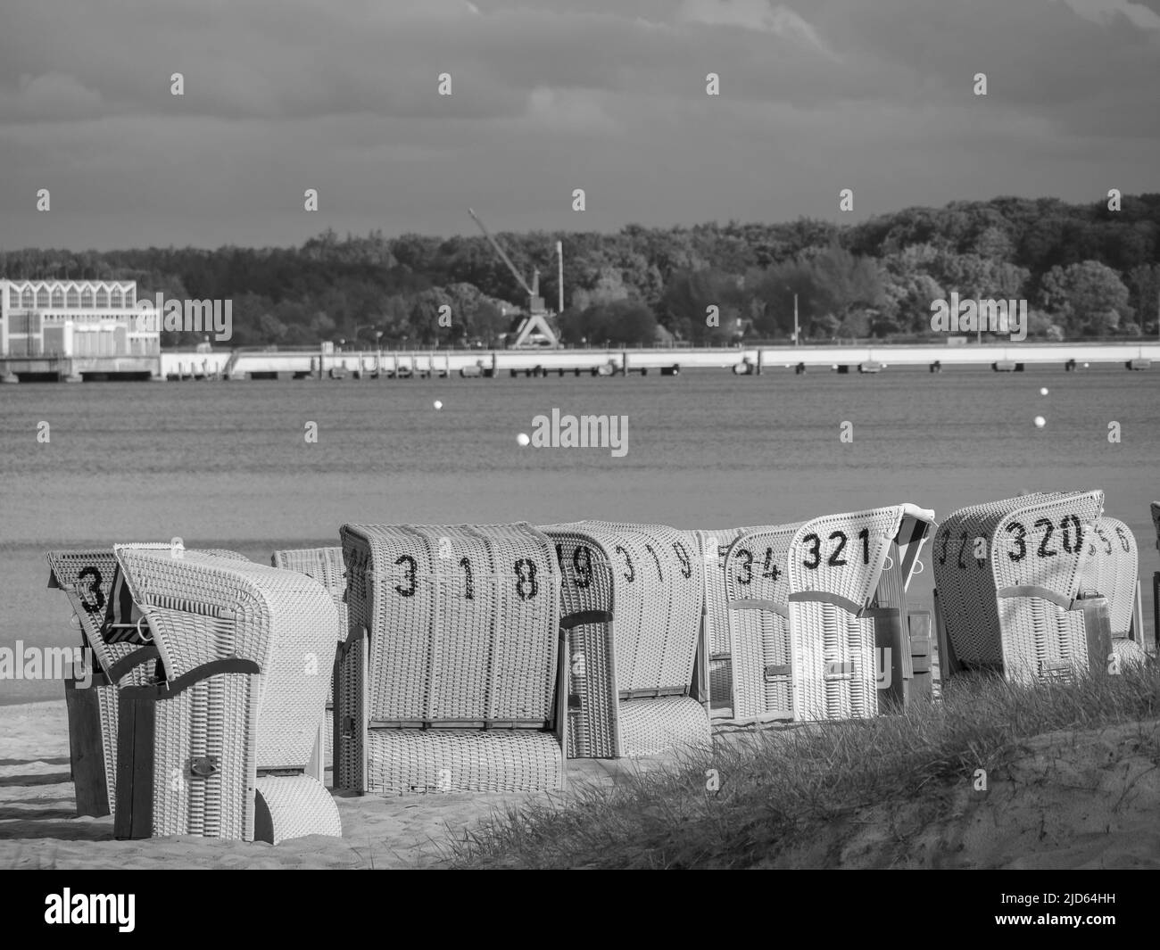 Plage et port d'Eckernfoerde Banque D'Images