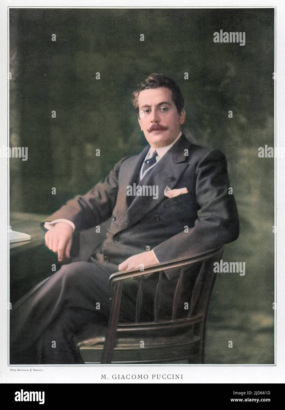 Giacomo Puccini (1858 - 1924), compositeur d'opéra italien, à l'époque de Madama Butterfly version colorisée de : 10004230 Date: 1907 Banque D'Images