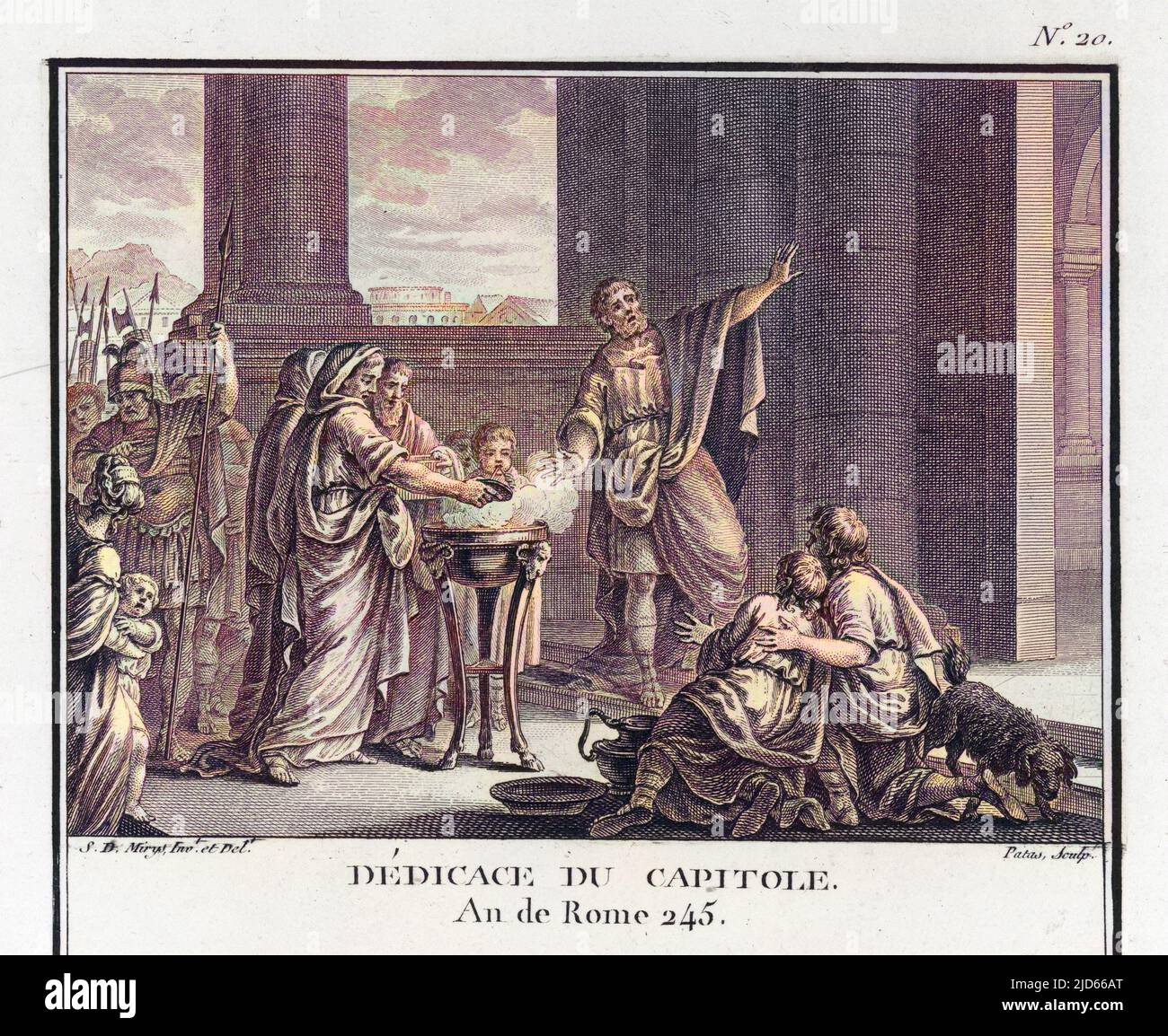 Le Capitole romain est dédié aux divinités Jupiter, Minerva et Juno. Version colorisée de : 10006551 Date : 509 av. J.-C. Banque D'Images