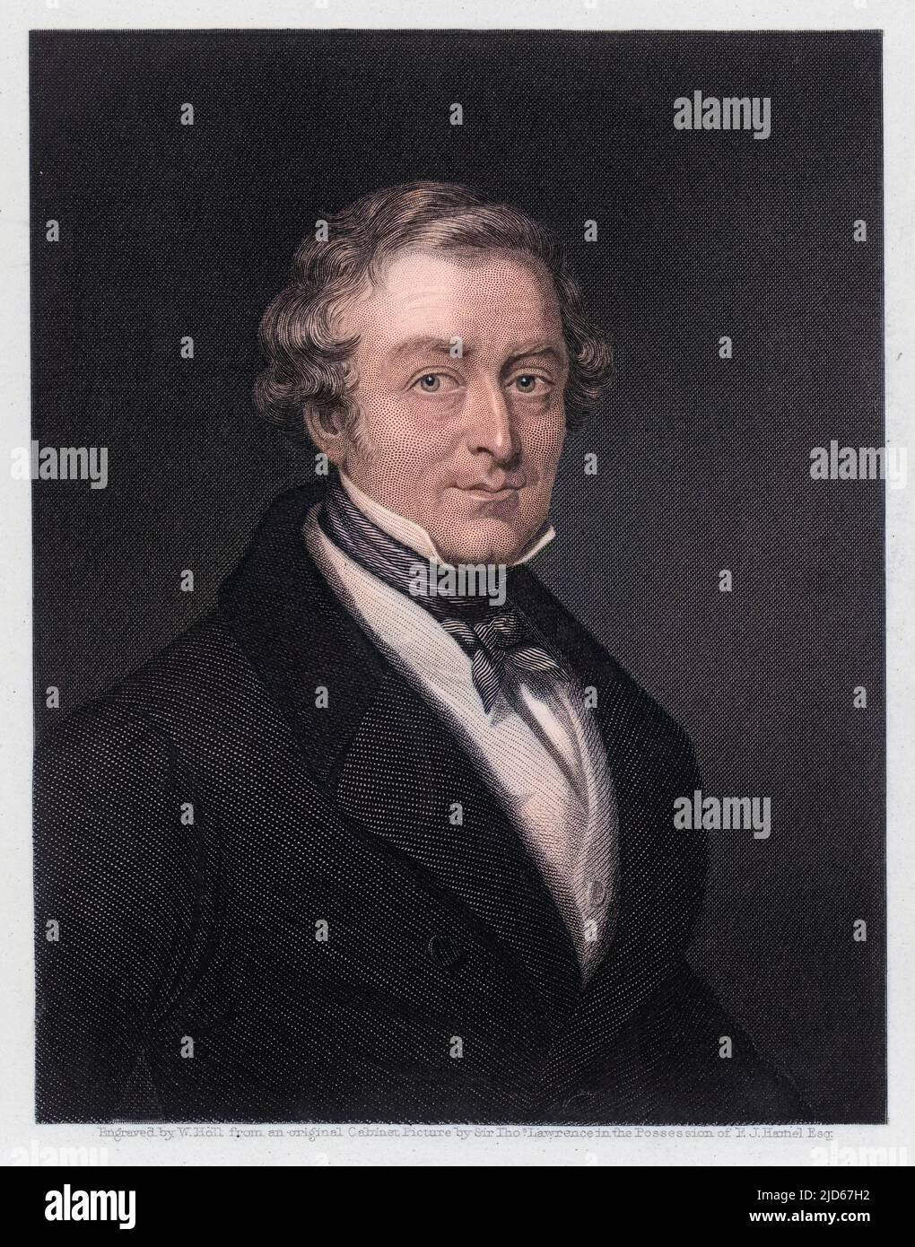 SIR ROBERT PEEL (LE PLUS JEUNE) homme d'État britannique. Version colorisée de : 10020424 Date: 1788 - 1850 Banque D'Images