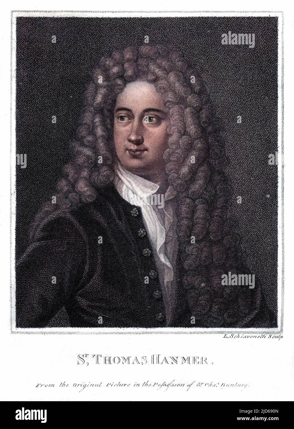 SIR THOMAS HANMER, homme d'État, Président de la Chambre des communes. Version colorisée de : 10160312 Date: 1677 - 1746 Banque D'Images