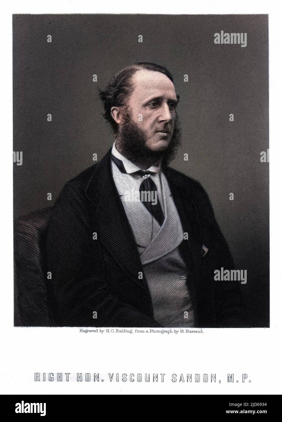 DUDLEY FRANCIS STUART RYDER, troisième comte de HARROWBY homme d'État version colorisée de : 10160441 Date: 1831 - 1900 Banque D'Images