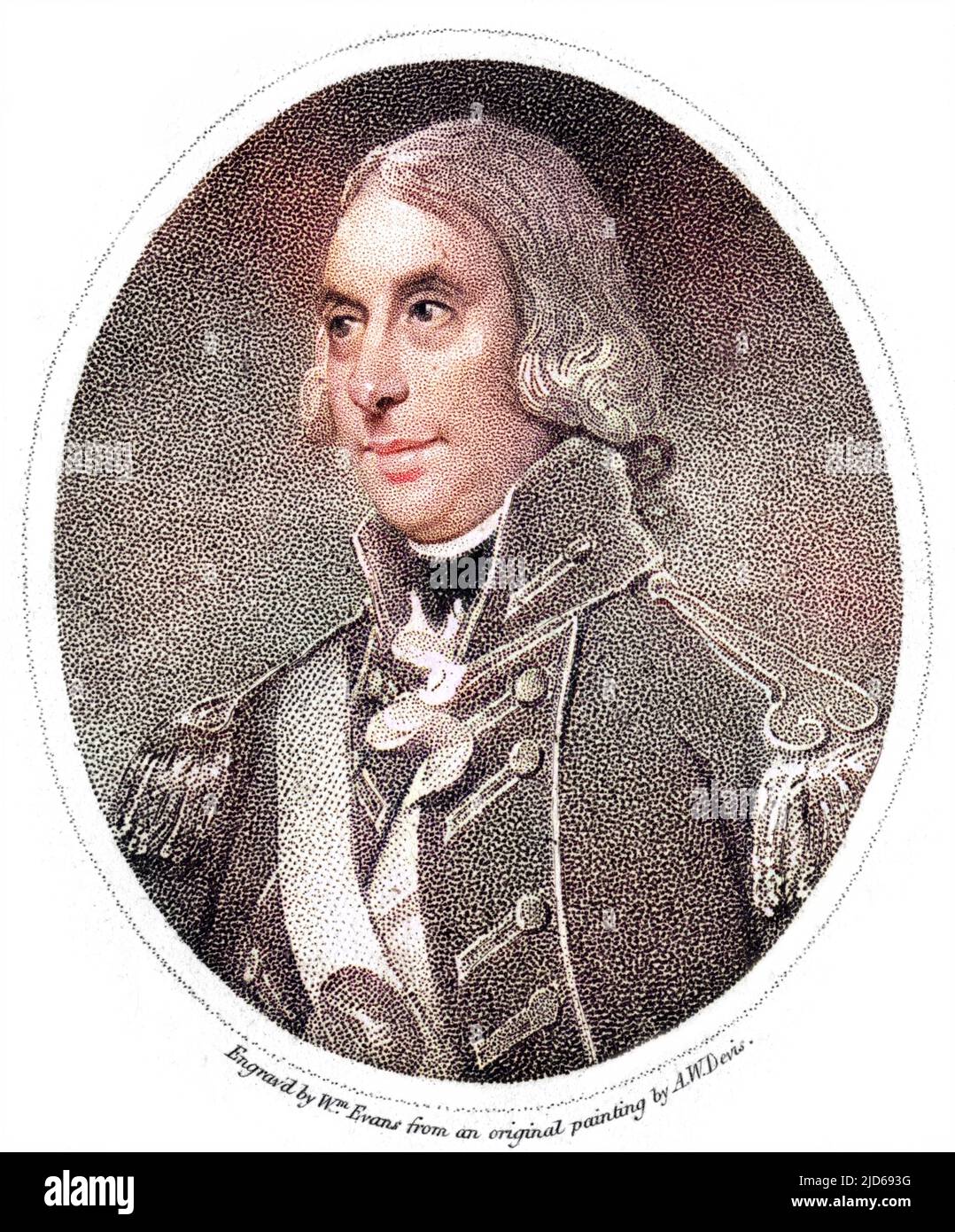 Le général GEORGE baron HARRIS l'armée britannique, notamment en Amérique. Version colorisée de : 10160412 Date: 1746 - 1829 Banque D'Images