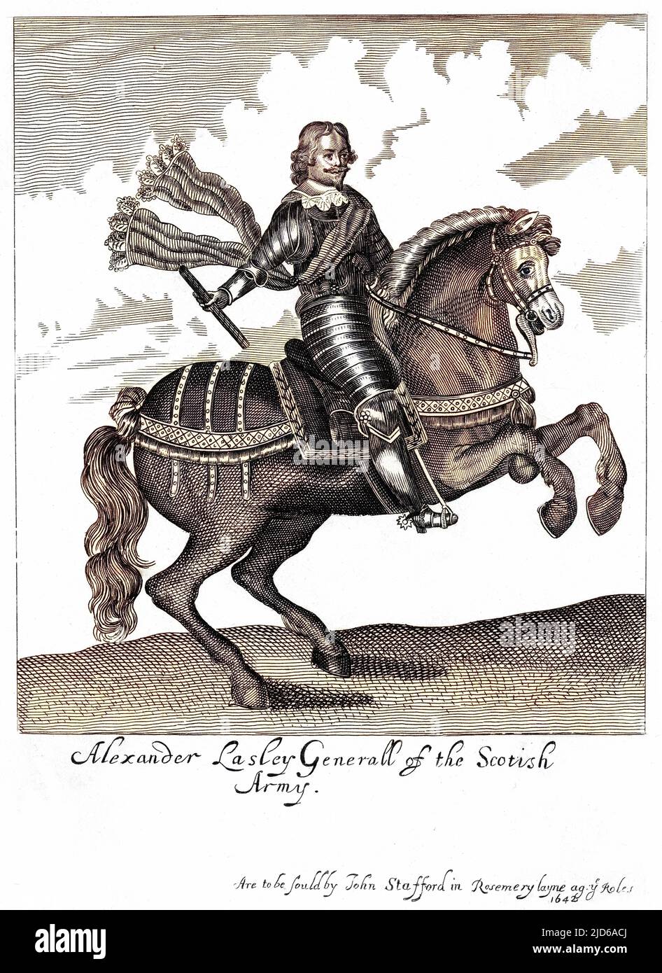 ALEXANDER LESLIE, premier comte de LEVEN commandant militaire écossais, s'est engagé dans le service continental jusqu'à la guerre civile, dans laquelle il a dirigé les Covenanters. Version colorisée de : 10163178 Date: 1580 - 1661 Banque D'Images