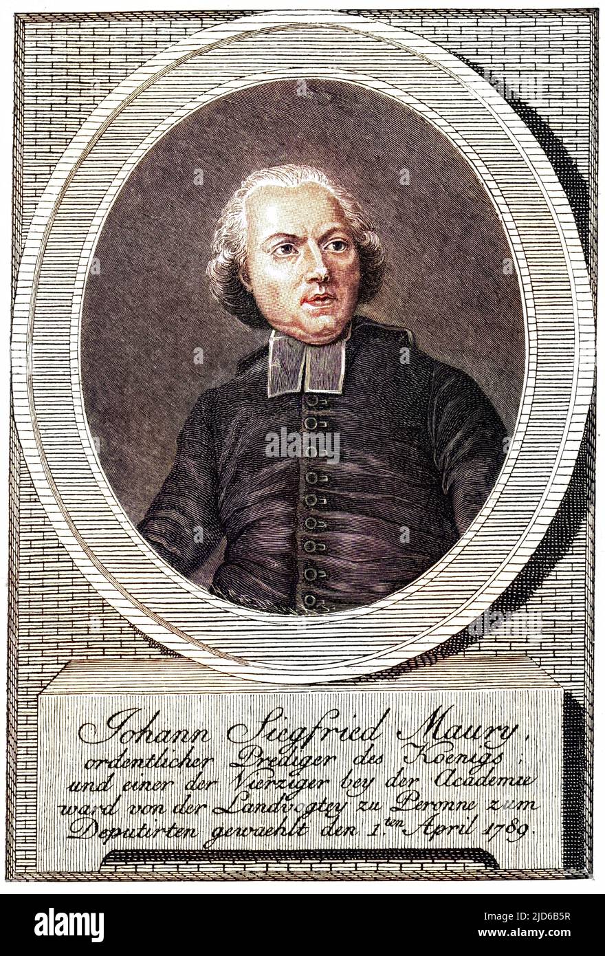JEAN-SIFFREIN MAURY Français churchman et homme d'État version colorisée de : 10164694 Date: 1746 - 1817 Banque D'Images