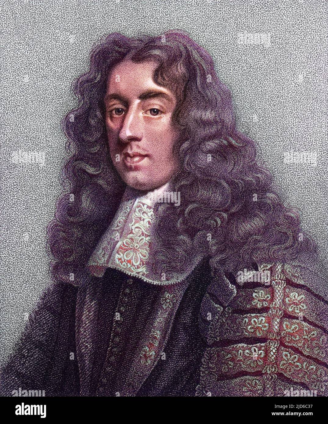 HENEAGE FINCH, premier comte de NOTTINGHAM homme d'État, lord Chancelier version colorisée de : 10167954 Date: 1621 - 1682 Banque D'Images