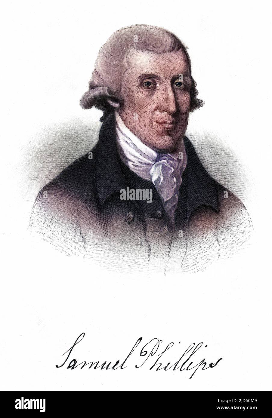 SAMUEL PHILLIPS (1752 - 1802), éducateur et homme d'État américain version colorisée de : 10172593 Banque D'Images