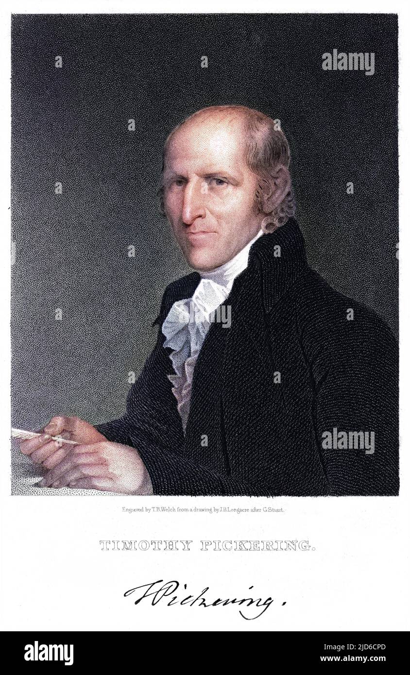 TIMOTHY PICKERING homme d'État américain version colorisée de : 10172627 Date: 1746 - 1829 Banque D'Images
