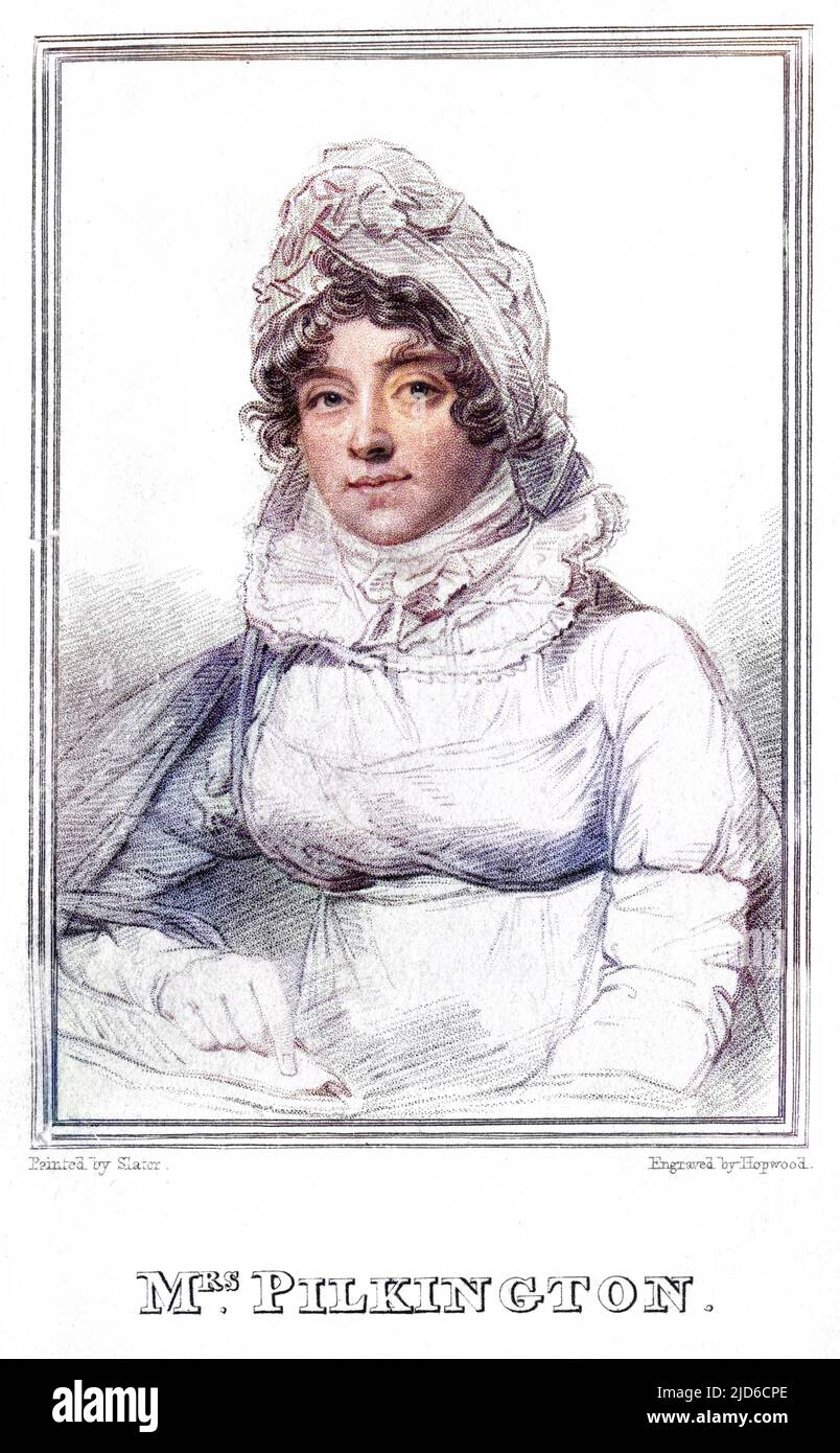 MARY PILKINGTON (née Hopkins) écrivain version colorisée de : 10172640 Date: 1766 - 1839 Banque D'Images