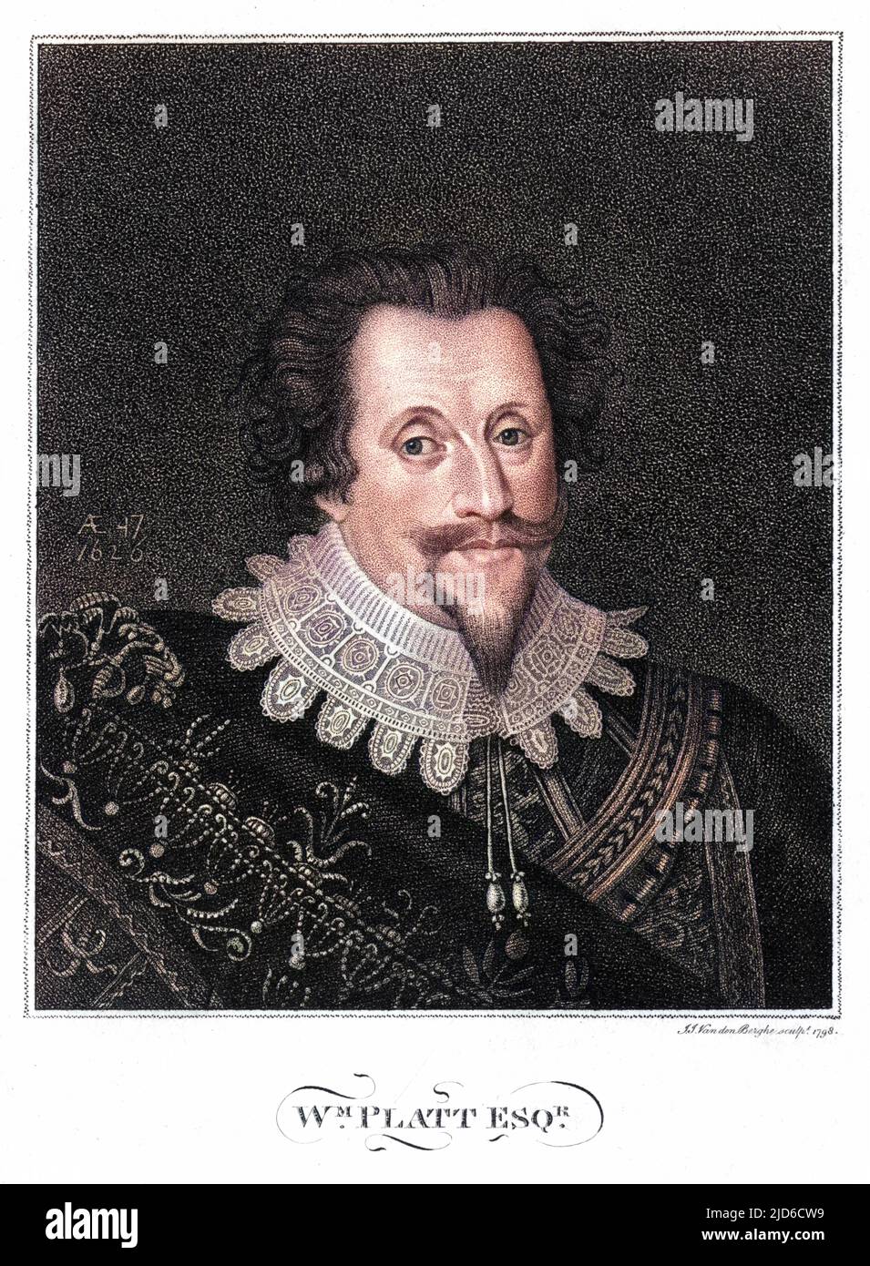 WILLIAM PLATT bienfaiteur de St John's College, Cambridge version colorisée de : 10172740 Date: 1579 - 1637 Banque D'Images