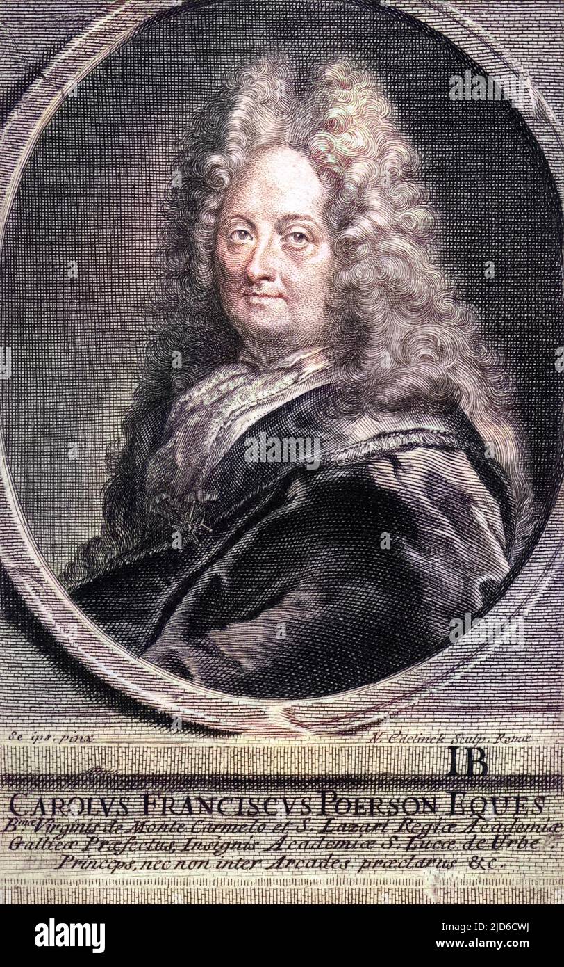 CHARLES FRANÇOIS POERSON artiste français version colorisée de : 10172781 Date: 1652 - 1725 Banque D'Images