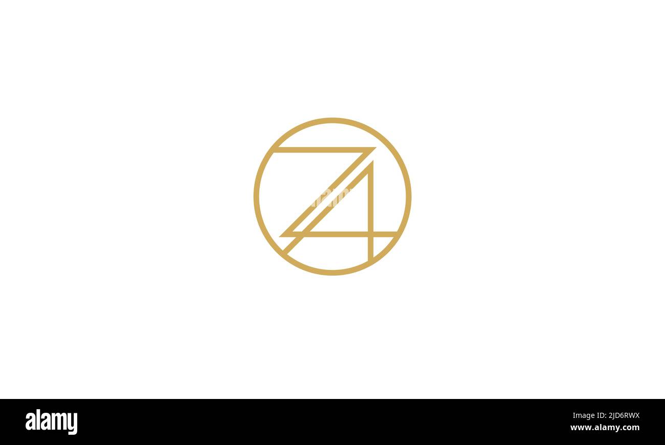 ZA, AZ Abstract Letters logo Monogram Illustration de Vecteur