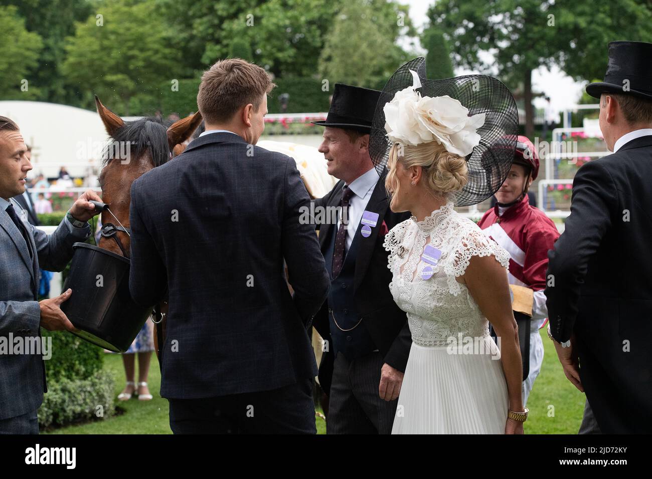 Ascot, Berkshire, Royaume-Uni. 18th juin 2022. Le cheval a manqué la coupe criblée par le jockey James McDonald a gagné la course de Golden Gates Stakes à Royal Ascot aujourd'hui. Propriétaire Ed Babington. Formateur George Boughey. Crédit : Maureen McLean/Alay Live News Banque D'Images