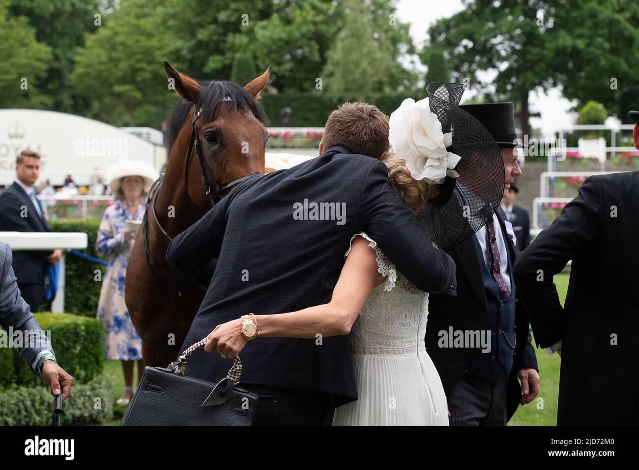 Ascot, Berkshire, Royaume-Uni. 18th juin 2022. Le cheval a manqué la coupe criblée par le jockey James McDonald a gagné la course de Golden Gates Stakes à Royal Ascot aujourd'hui. Propriétaire Ed Babington. Formateur George Boughey. Crédit : Maureen McLean/Alay Live News Banque D'Images