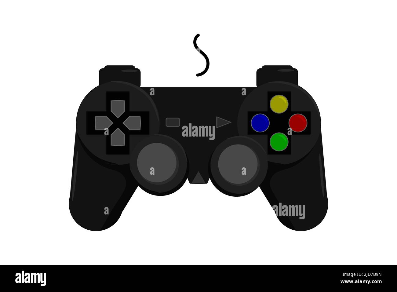 Manette de jeu Vector Joystick. Illustration du vecteur de manette de jeu. Illustration de la manette de jeu vidéo. Illustration du scénario de la console de jeux vidéo. Illustration de Vecteur