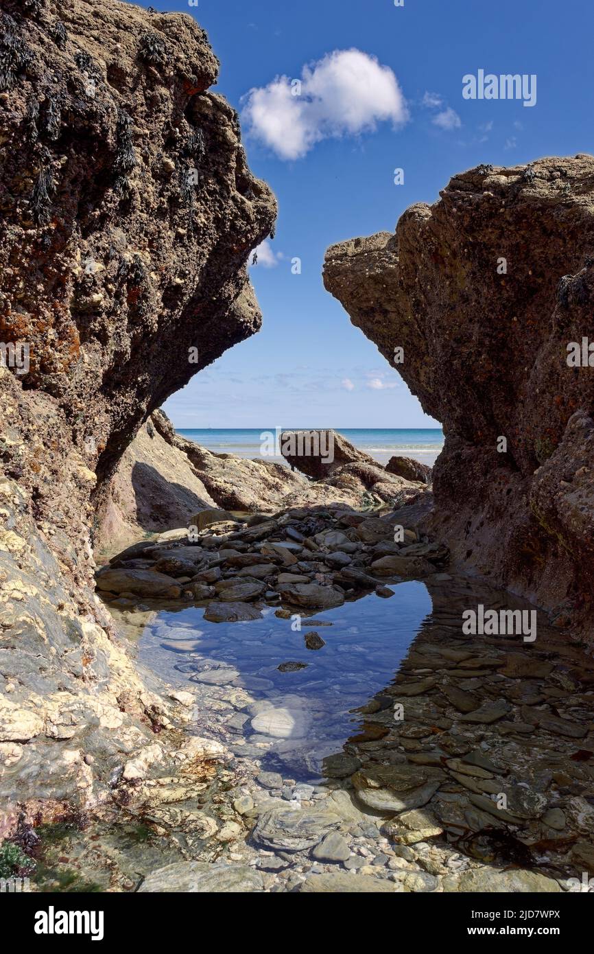 Plage de Maenporth, conrwall Banque D'Images