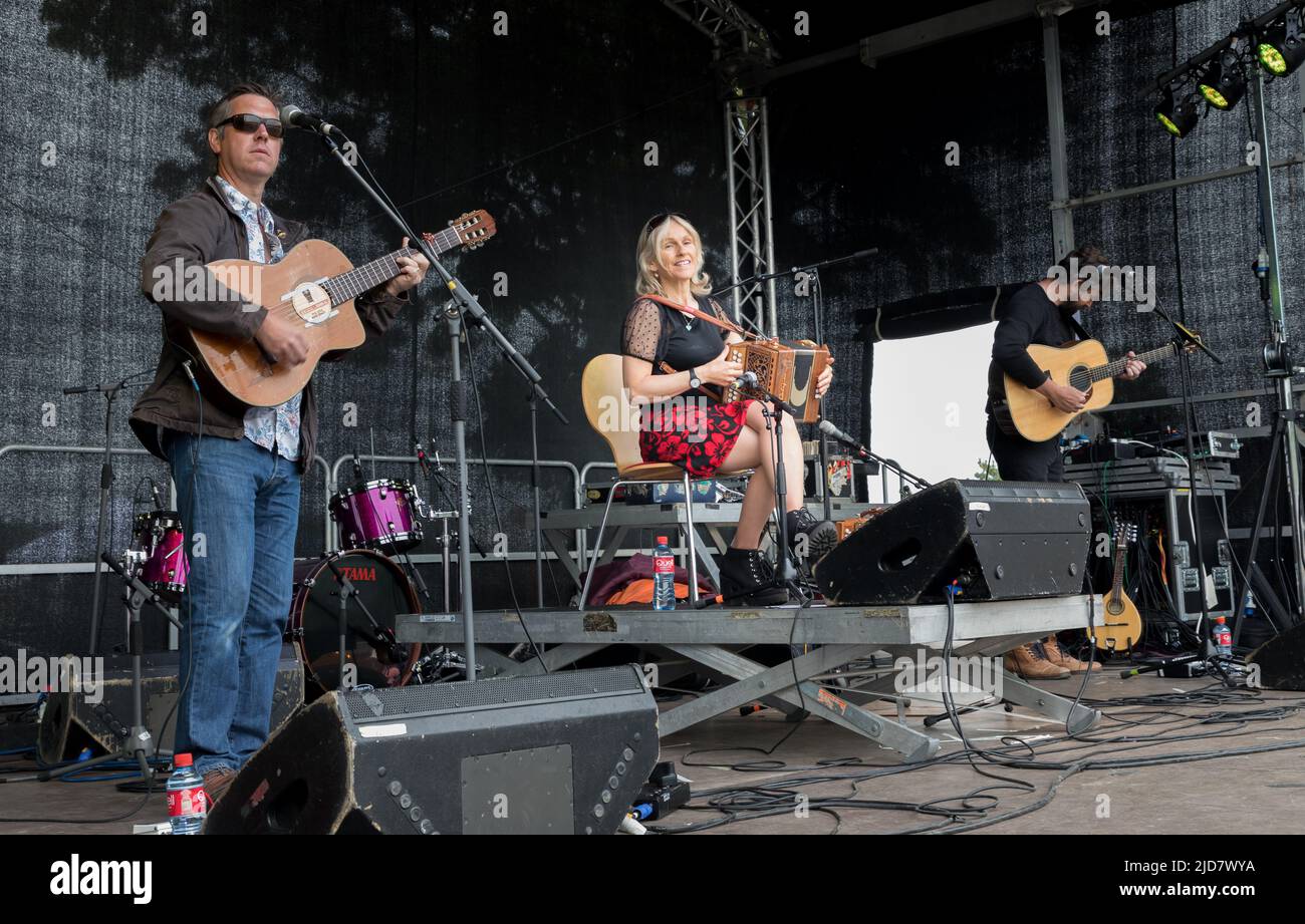 Cork, Irlande. 18th juin 2022. Sharon Shannon divertit la foule avec un cadre animé au Cork Summer Show qui a eu lieu dans les champs d'exposition de Curraheen, Cork, Irlande.- Credit; David Creedon / Alay Live News Banque D'Images
