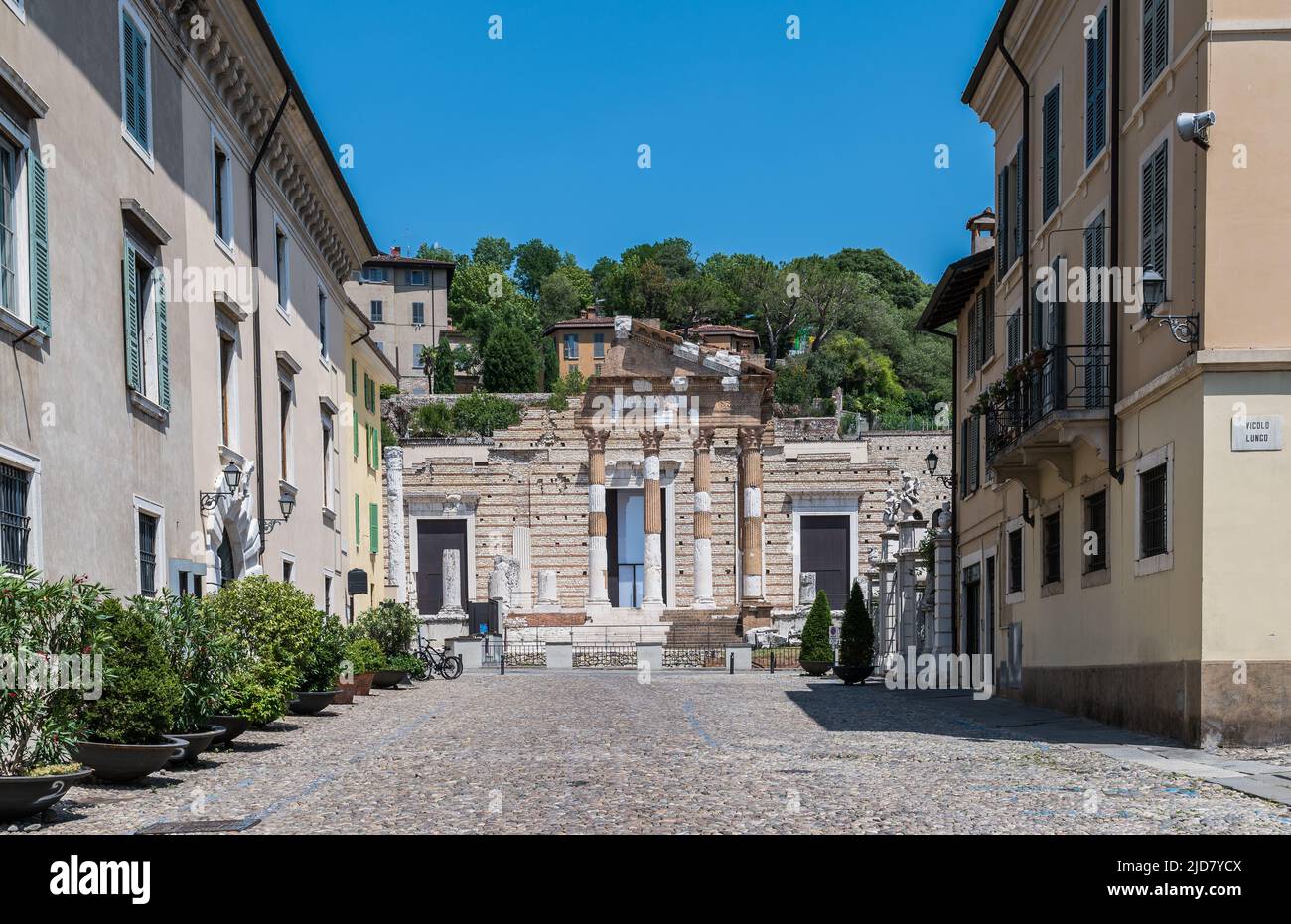 Le Capitolium de Brixia ou le Temple de la Triade Capitoline à Brescia était le principal temple dans le centre de la ville romaine de Brixia (Brescia), in Banque D'Images