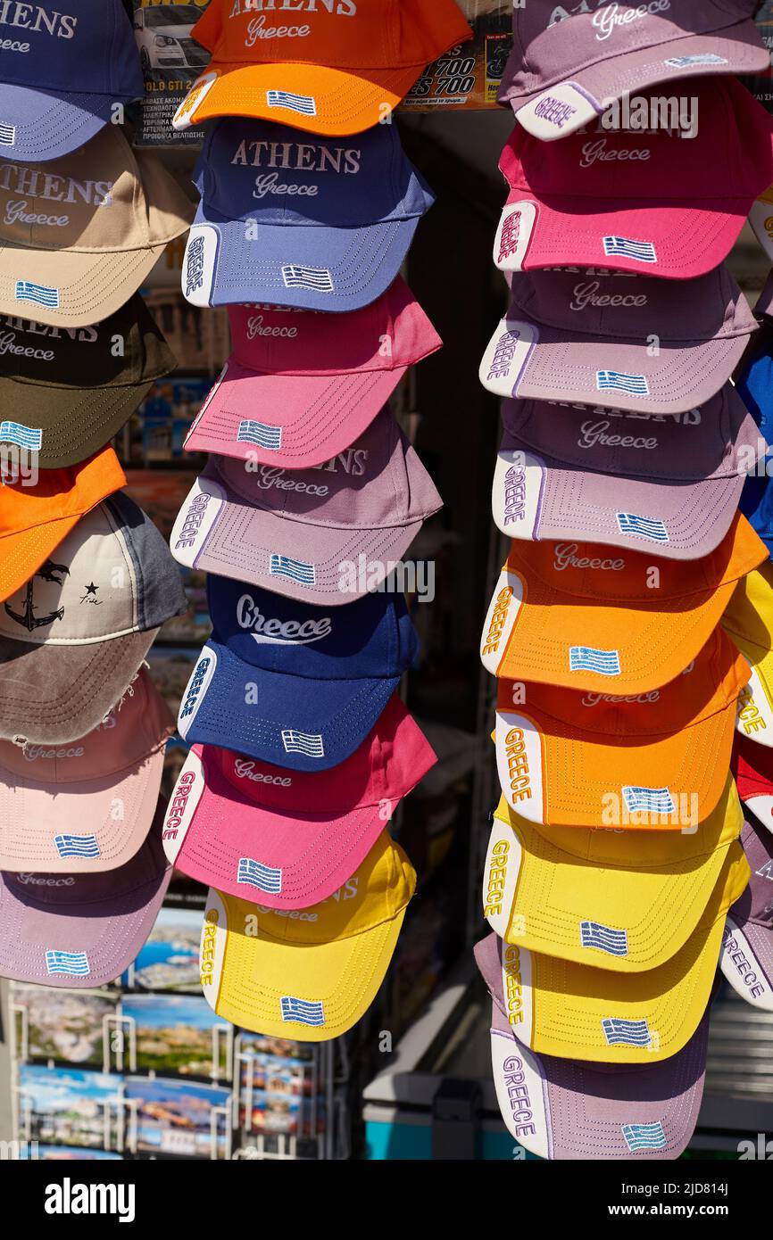 Chapeau souvenir d'Athènes Banque D'Images