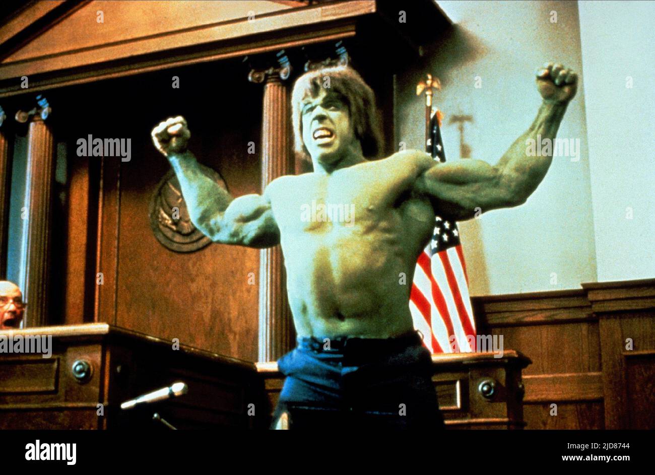 LOU FERRIGNO, PROCÈS DE L'INCROYABLE HULK, 1989, Banque D'Images