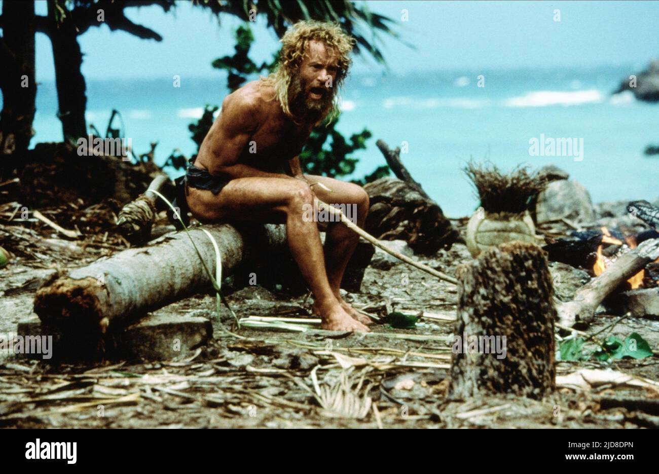 TOM HANKS, CAST AWAY, 2000, Banque D'Images