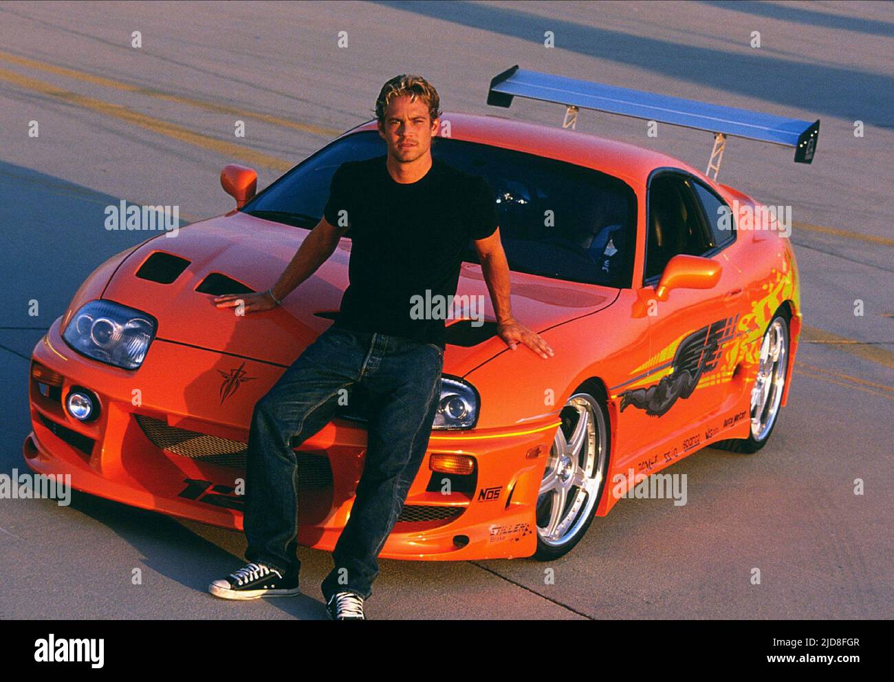 PAUL WALKER, LE RAPIDE ET LE FURIEUX, 2001, Banque D'Images