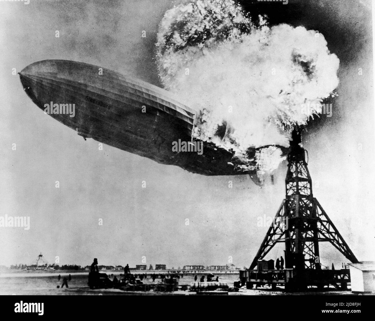 LZ 129, CATASTROPHE DE HINDENBURG, 1937 Banque D'Images